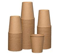Comfy Package [Paquet de 100] 8 onces. Tasses à café chaud en papier kraft - Non blanchi…