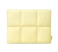 Comfyable Housse bouffante matelassée pour ordinateur portable 15", 16", pochette d'oreiller compatible avec MacBook Air 15" M4 2025 et MacBook Pro 16" M4 2024 - Jaune beurre