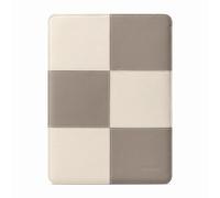 Comfyable Housse pour Ordinateur Portable 13 Pouces Compatible avec MacBook Air 13" M5/M4/M3/M2/M1 2026-2018 et MacBook Pro 13", Étui en Cuir Véritable, Crème et Gris