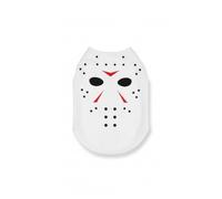 ComfyCamper Masque de hockey blanc Cape Costume pour chiens - Tenue de déguisement effrayante pour cosplay, Halloween, taille XL