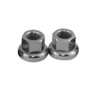 ComfyHarbor 1 paire d'écrous M10 pour moyeu de piste de vélo en acier chromé, bride de fixation, avec rondelle intégrée, pour roue arrière de route à engrenage fixe, argent 22 mm OD