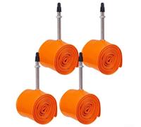 ComfyHarbor 29er Lot de 4 chambres à air ultra légères de 73,6 x 4,8 à 6,3 cm, 88 g pour vélo de montagne avec valve de 60 mm, résistantes aux perforations pour frein à disque et sur jante de vélo