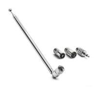 ComfyHarbor Acier inoxydable pour antenne 75 cm avec connecteur F mâle | Toucher cuivre robuste, 10 sections d'extension, compatible DAB et FM, installation à visser, longue durée