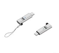 ComfyHarbor Adaptateur d'affichage virtuel de type C 4K @ 60 Hz, DDC EDID en aluminium pour émulation sans tête, dongle portable avec LED bleue pour jeux à distance sur serveur (gris)