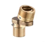 ComfyHarbor Adaptateur de robinet de douche réglable, en laiton, rotation à 360°, type S, pour connexion murale de 1/2 à 3/4", contrôle de distance de 110 à 190 mm, utilisation dans la cuisine et la