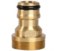 ComfyHarbor Adaptateur de robinet en laiton avec connexion rapide, double filetage 24 mm extérieur 22 mm intérieur pour tuyau d'eau, tuyau de machine à laver, raccord en cuivre étanche pour (A)
