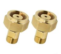 ComfyHarbor Adaptateur pour bouteille pour gaz Laiton CGA 520 pour vers 200 | Laiton massif, conversion CGA 520 à 200, filetage externe pour précis, usage acétylène, durable