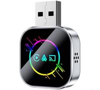 ComfyHarbor Adaptateur sans fil pour Carplay pour Android Auto, Dongle USB 3 en 1 convertit filaire en sans fil, WiFi double bande 5.0, et boîte de coulée miroir pour voiture (C)