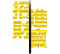 ComfyHarbor Autocollants statiques en PVC pour le Nouvel An chinois avec motifs de bon augure pour portes en verre, murs, décoration festive jaune, 30 x 90 cm (C)