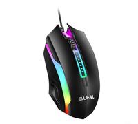 ComfyHarbor Bajeal-D12 Souris optique filaire USB lumineuse pour ordinateur portable bureau de session Construction légère ABS + PC Design compact portable pour voyage