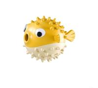 ComfyHarbor Balle à friandises en forme de poisson rebondissant, jouet interactif pour chien, pour chiots et chiens, résistant à l'usure, balle qui fuit, jouet de nettoyage des dents TPR de qualité