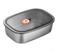 ComfyHarbor Boîte à déjeuner en acier inoxydable de qualité 316L anti-fuite pour micro-ondes, récipient avec couvercle pour sandwichs, salade 23 cm (C)