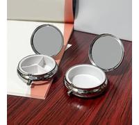 ComfyHarbor Boîte à médicaments créative pour ranger des pilules et des bijoux, étui compact en plastique, avec couvercle sécurisé, pour voyage, usage quotidien, finition argentée (B)