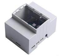 ComfyHarbor Boîtier de montage sur rail DIN pour Raspberry Pi 4B et Pi 3B, boîtier de protection avec verrou transparent et coulissant, pour panneau électrique industriel 7,9 x 9,9 cm (Pi4B +