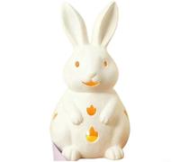 ComfyHarbor Bougeoir en résine en forme de lapin de Pâques, décoration de jardin moderne et minimaliste, avec option de lumière LED, pour la maison, la table, l'étagère, la cheminée, la fête, le