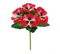 ComfyHarbor Bouquet de fleurs d'orchidée artificielles en soie, tiges florales artificielles réalistes, pour décoration de mariage, maison, bureau, accessoires de photographie, centre de table (rouge