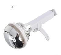 ComfyHarbor Bouton de réservoir de toilette à poussoir simple, valve de chasse d'eau en ABS de rechange pour couvercles de réservoir standard, accessoire de salle de bain économiseur d'eau, argent, 12