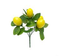 ComfyHarbor Branches de citron artificielles, pour décoration d'intérieur, centre de table de mariage, arrangement floral de bureau, coupe de faux fruits réaliste (manchette citron B)