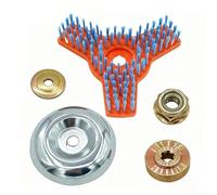ComfyHarbor Brosse de nettoyage pour tondeuse à gazon avec accessoires de fixation, brosse en fil de polyester robuste pour enlever les débris de tondeuse, pour joints de carrelage et outil de