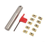 ComfyHarbor C20-20-120L Support de fraise à chanfreiner indexable de 20 mm avec 10 inserts en carbure APMT1604PDER, alliage d'acier à 45 degrés pour fraise CNC pour semi-finition