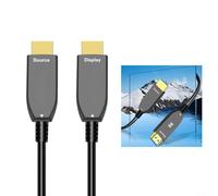 ComfyHarbor Câble à fibre optique 8K 2.1, 60 Hz EARC pour VRR L3 pour prise murale, plaqué or pour PS5, Xbox, Blu-ray, 1 m