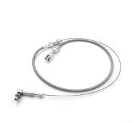 ComfyHarbor Câble d'accélérateur en acier inoxydable et kit de conduite de carburant, design flexible haute résistance pour course de voiture, camion, options de longueur de 61 cm et 91,4 cm, argenté