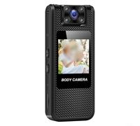 ComfyHarbor Caméra d'action 4K, avec objectif rotatif à 180°, autonomie de batterie 7H, caméra portée par le corps, pour application de la loi civile, écran 2,4", enregistrement en boucle