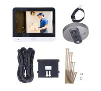 ComfyHarbor Caméra WiFi HD 1080p avec écran d'affichage de 10,9 cm PIR détecteur de mouvement audio bidirectionnel pour porte d'entrée de sécurité