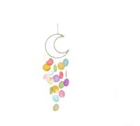 ComfyHarbor Carillon éolien en coquillage à suspendre avec motif bohème en nacre pour intérieur et extérieur produisant des mélodies douces apaisantes pour une utilisation idéale (C)