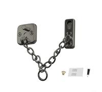 ComfyHarbor Chaîne antivol en acier inoxydable avec boulon et boucle, entrebâilleur de porte monté en surface pour identification des visiteurs de sécurité à domicile (gris)