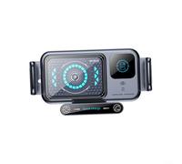 ComfyHarbor Chargeur Voiture Auto Rotatif Sans Fil 2 en 1 Support Téléphone pour iPhone, Samsung/Huawei avec pour Charge Rapide, Support ABS Grille d'aération Tableau de Bord Noir