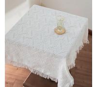 ComfyHarbor Chemin de table en coton avec motif en relief pour table à manger, table basse et décoration de fête, linge de table texturé pour la maison et la cuisine (130 x 180 cm)