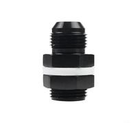 ComfyHarbor Connecteur adaptateur de cloison en aluminium anodisé noir anodisé anti-fuite réutilisable pour système de carburant de voiture camion haute universalité compatible avec (AN12)