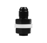 ComfyHarbor Connecteur adaptateur de cloison en aluminium anodisé noir anodisé anti-fuite réutilisable pour système de carburant de voiture camion haute universalité compatible avec (AN6)