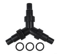 ComfyHarbor Connecteur de valve de distributeur d'eau pour bassin en Y - Répartiteur de tuyau réglable pour fontaine et étang KOI - Débit vers cascades - Convient aux tubes de 20 mm ou 25 mm - Raccord