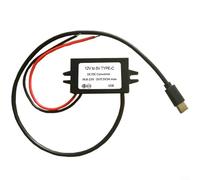 ComfyHarbor Convertisseur abaisseur DC 12 V vers 5 V 3 A, pour Raspberry Pi 4, module d'alimentation USB-C étanche IP67 avec protection contre les surcharges, entrée 8-32 V pour régulateur de tension