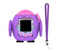 ComfyHarbor Coque en silicone pour Tamagotchi Paradise avec cordon de suspension, résistant aux chocs et à la poussière, pour console de jeu pour animaux domestiques, accès facile aux boutons Violet