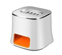 ComfyHarbor Coquille électrique en forme de tournesol - Rechargeable par USB - Casse-noix avec capteur tactile - Pour citrouille et melon - Base antidérapante - Bleu (blanc)