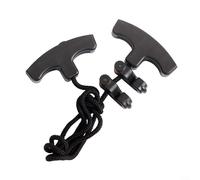 ComfyHarbor Corde d'aide à l'entrainement 1,7 m avec double poignée, outil de chasse compact et léger en nylon pour alignement des membres de l'arc et réduction de la tension de tirage, noir