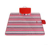 ComfyHarbor Couverture de pique-nique imperméable en tissu Oxford - 200 x 145 cm - Avec dos en PVC - Pliable - Antidérapant et anti-sable - Avec poignée - Pour plage, jardin, parc, camping (rayures