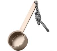 ComfyHarbor Cuillère à café robuste à long manche en alliage d'aluminium pour dosettes, cafetière, lait, 15 cm, doré (doré)