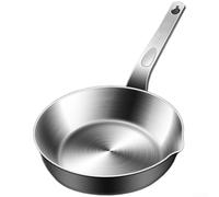 ComfyHarbor Cuisinez avec une poêle à frire en acier inoxydable 316L avec base à trois couches, non revêtue non adhésive et bec verseur intégré pour plus de commodité (L)