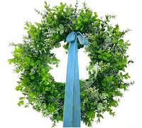 ComfyHarbor Décoration Murale Feuillage Vert Ruban 45cm Décoration Murale | Matériau plastique et pour mousse, construction pour durable, usage prolongé, résistant aux intempéries, pour facile
