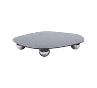 ComfyHarbor Ensemble de plateaux modernes en acrylique, assiette décorative de forme irrégulière avec finition mate pour service de café et de thé, présentoir de hall d'hôtel avec base en boule en