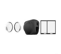 ComfyHarbor Ensemble d'objectifs de protection pour Insta360 pour x5, coque en silicone PC avec couvercle d'objectif en verre trempé et films d'écran, kit d'accessoires pour appareil photo résistant