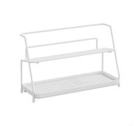 ComfyHarbor Étagère à épices murale à 2 niveaux, étagère de rangement en acier au carbone pour cuisine et salle de bain, pour bocaux, bouteilles, cosmétiques, support double couche économiseur