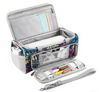 ComfyHarbor Étui de transport en nylon pour machine de découpe Cricut Joy Xtra, sacs de rangement portables avec bandoulière, organisateur résistant aux rayures pour outils et (impression)