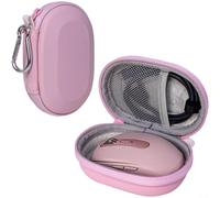 ComfyHarbor Étui rigide en EVA pour souris sans fil Logitech pour MX Anywhere 3S, sac de transport de protection avec poche en maille pour câble, boîte de rangement compacte (rose)