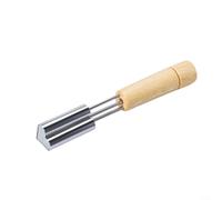ComfyHarbor Évideur à cupcakes, évideur à gâteau, piston pour pâtisserie et décoration avec des formes florales, cœurs et étoiles, outil de poignée en acier inoxydable et en bois pour le remplissage
