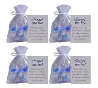 ComfyHarbor Figurine d'ange Forget Me Not de 15 cm en cristal blanc, décoration de condoléances pour commémoration pour hommage et souvenir pour deuil ou perte à la maison (4)